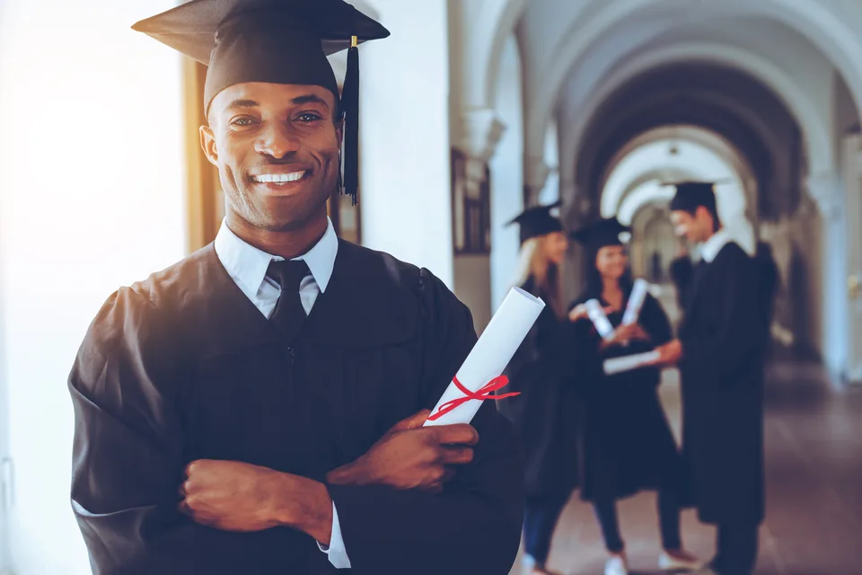 Higher-education learner on campus